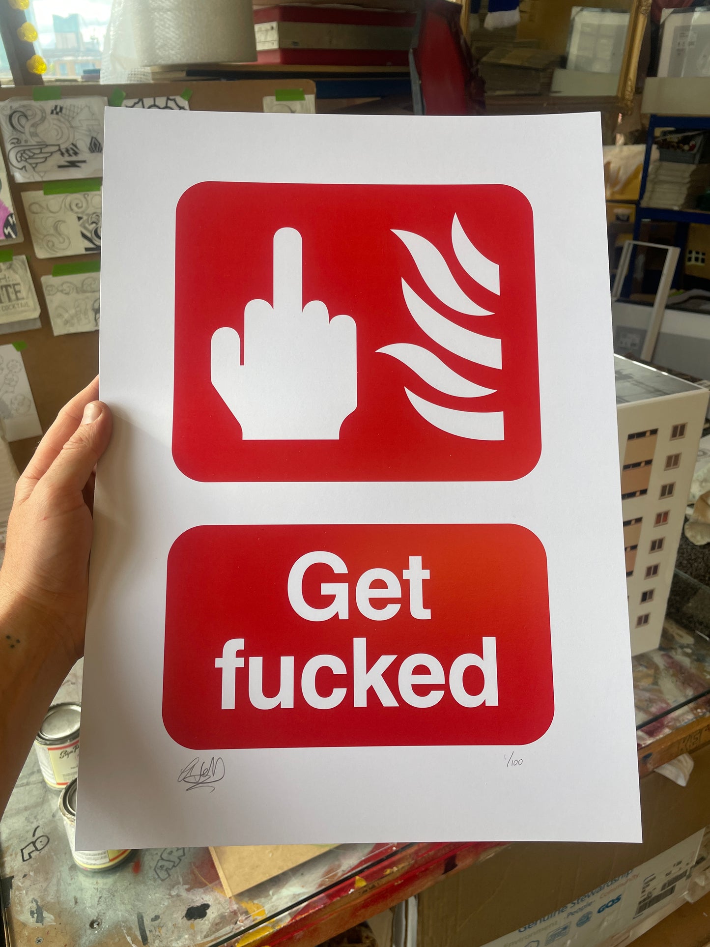 Get Fucked - A3 Print
