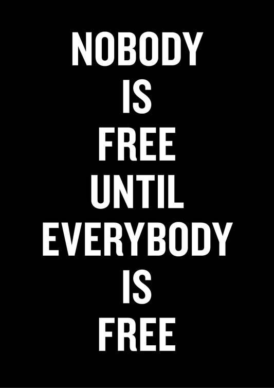 Nobody Is Free Until Everybody Is Free Print*